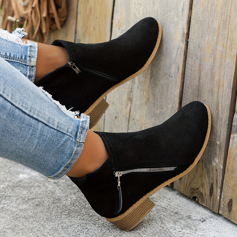 Rowena | Women's Comfortable Side-Zip Ankle Boots