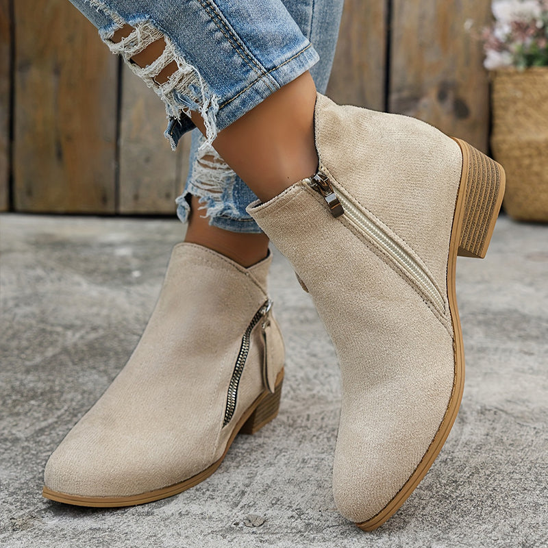 Rowena | Women's Comfortable Side-Zip Ankle Boots