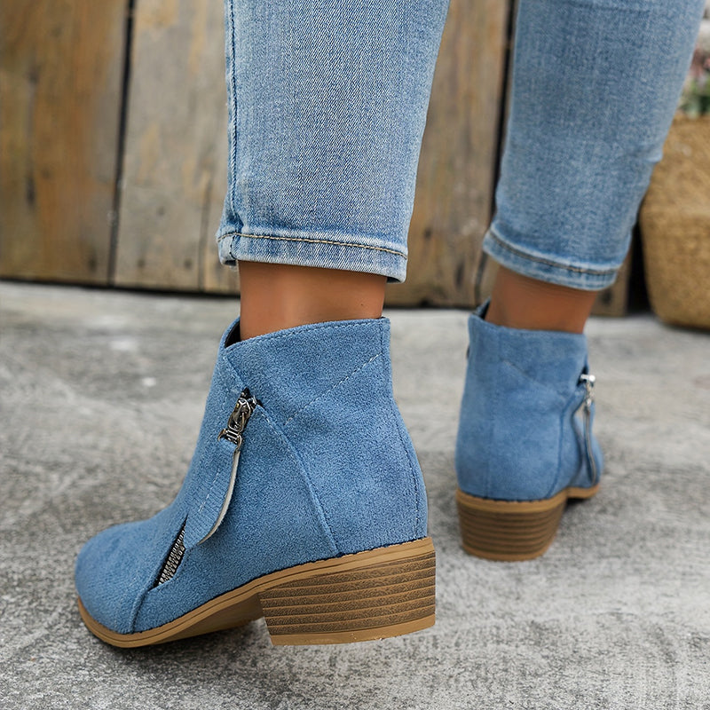 Rowena | Women's Comfortable Side-Zip Ankle Boots