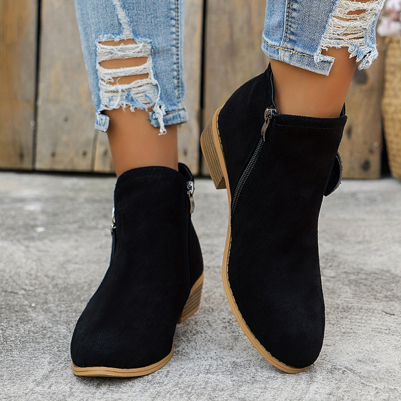 Rowena | Women's Comfortable Side-Zip Ankle Boots