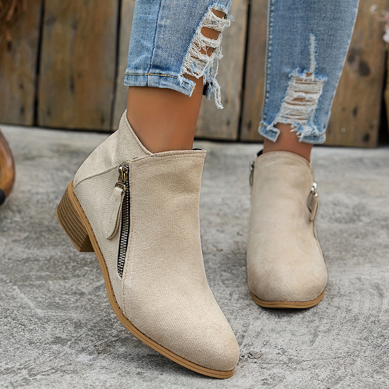 Rowena | Women's Comfortable Side-Zip Ankle Boots