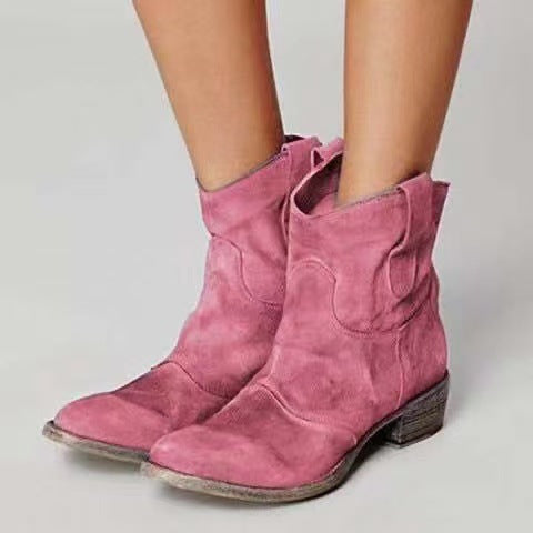 Jocelyn | Women's Western Ankle Boots with Low Block Heel and Pull Tabs