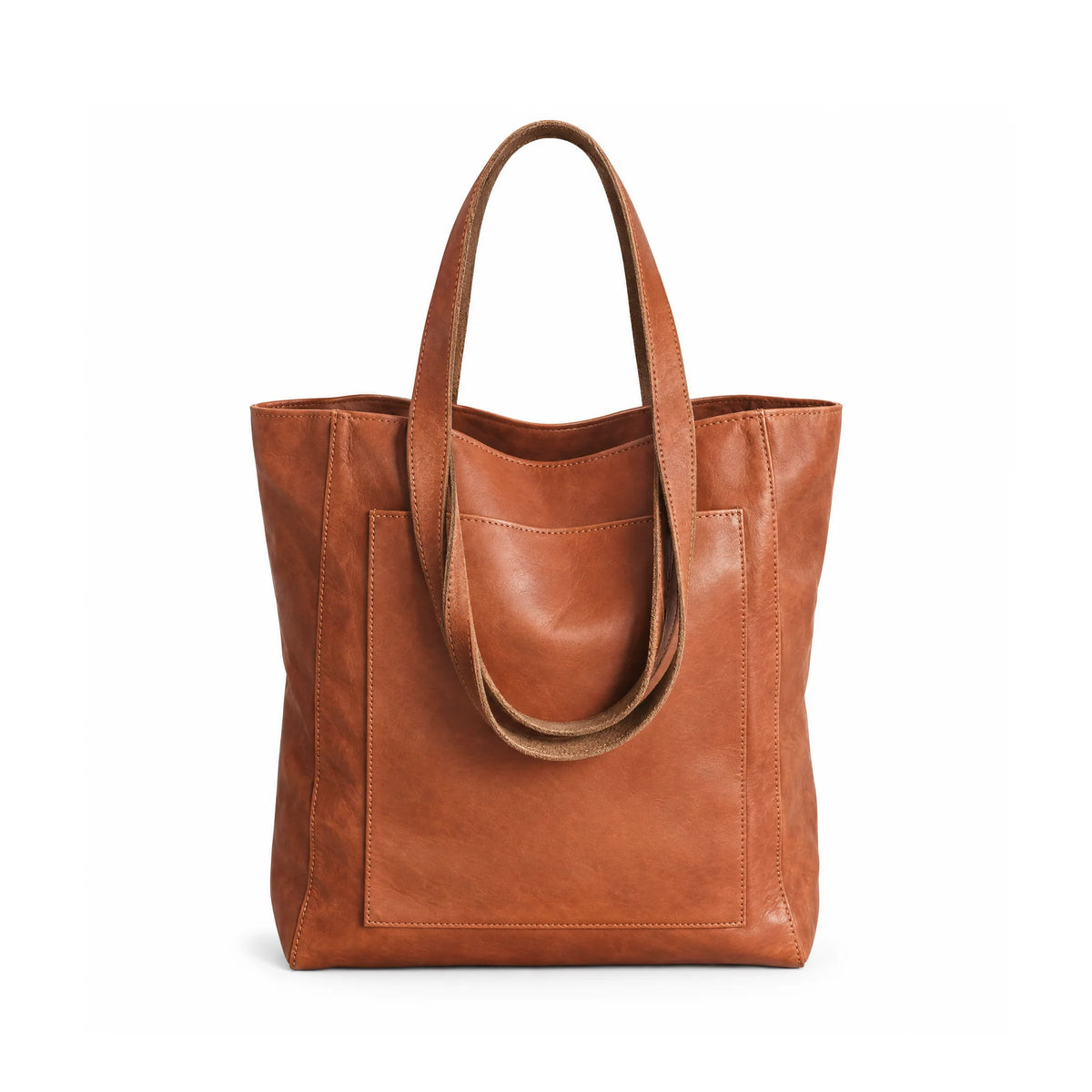 Olivia | Women's Large Vintage-Style Tote Shoulder Bag with Front Pocket