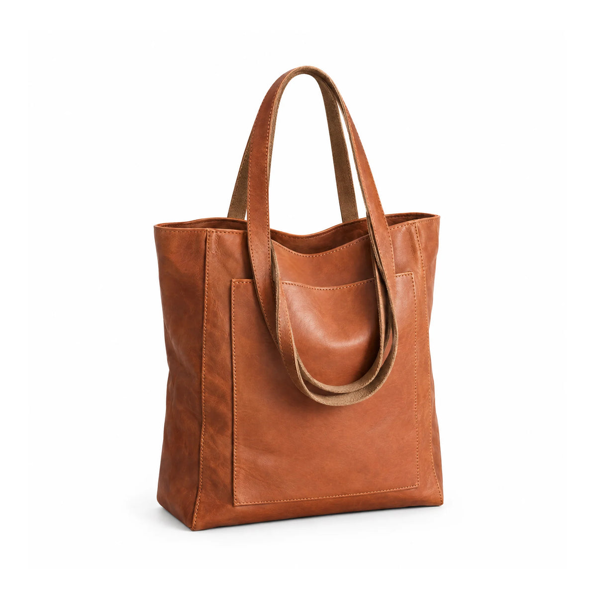 Olivia | Women's Large Vintage-Style Tote Shoulder Bag with Front Pocket