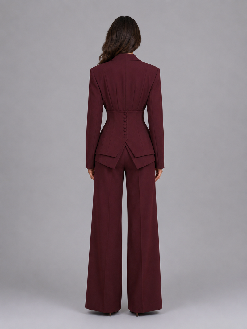 Celeste | Women's Tailored Blazer & Wide-Leg Trouser Suit
