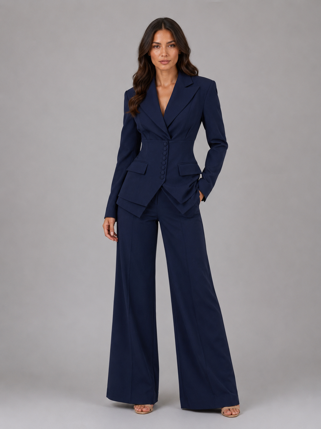 Celeste | Women's Tailored Blazer & Wide-Leg Trouser Suit