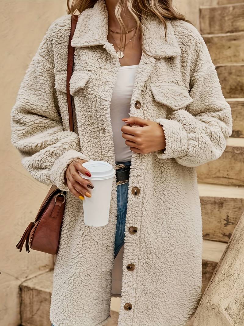 Bonnie | Women's Oversized Longline Teddy Coat