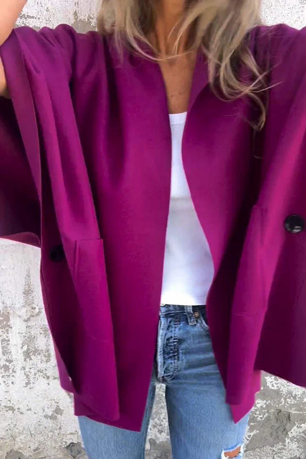 Tessa | Women's Oversized Cape Coat with Notched Collar