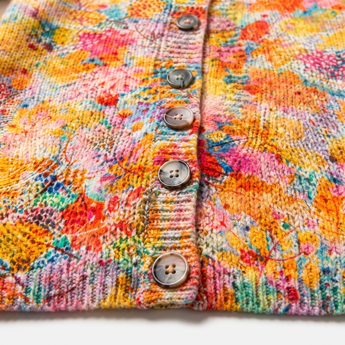Poppy | Women's Colorful Floral Button-Front Cardigan