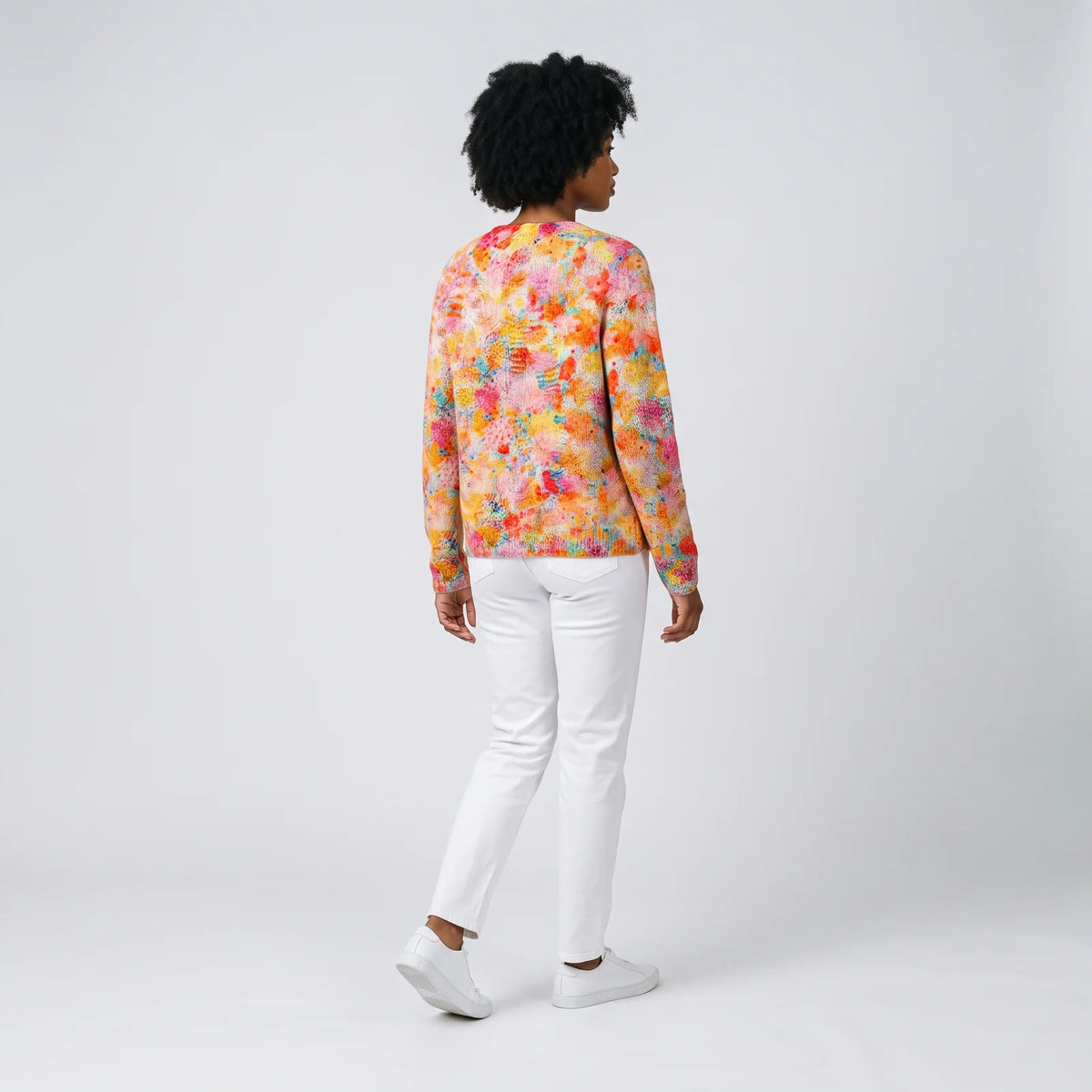 Poppy | Women's Colorful Floral Button-Front Cardigan