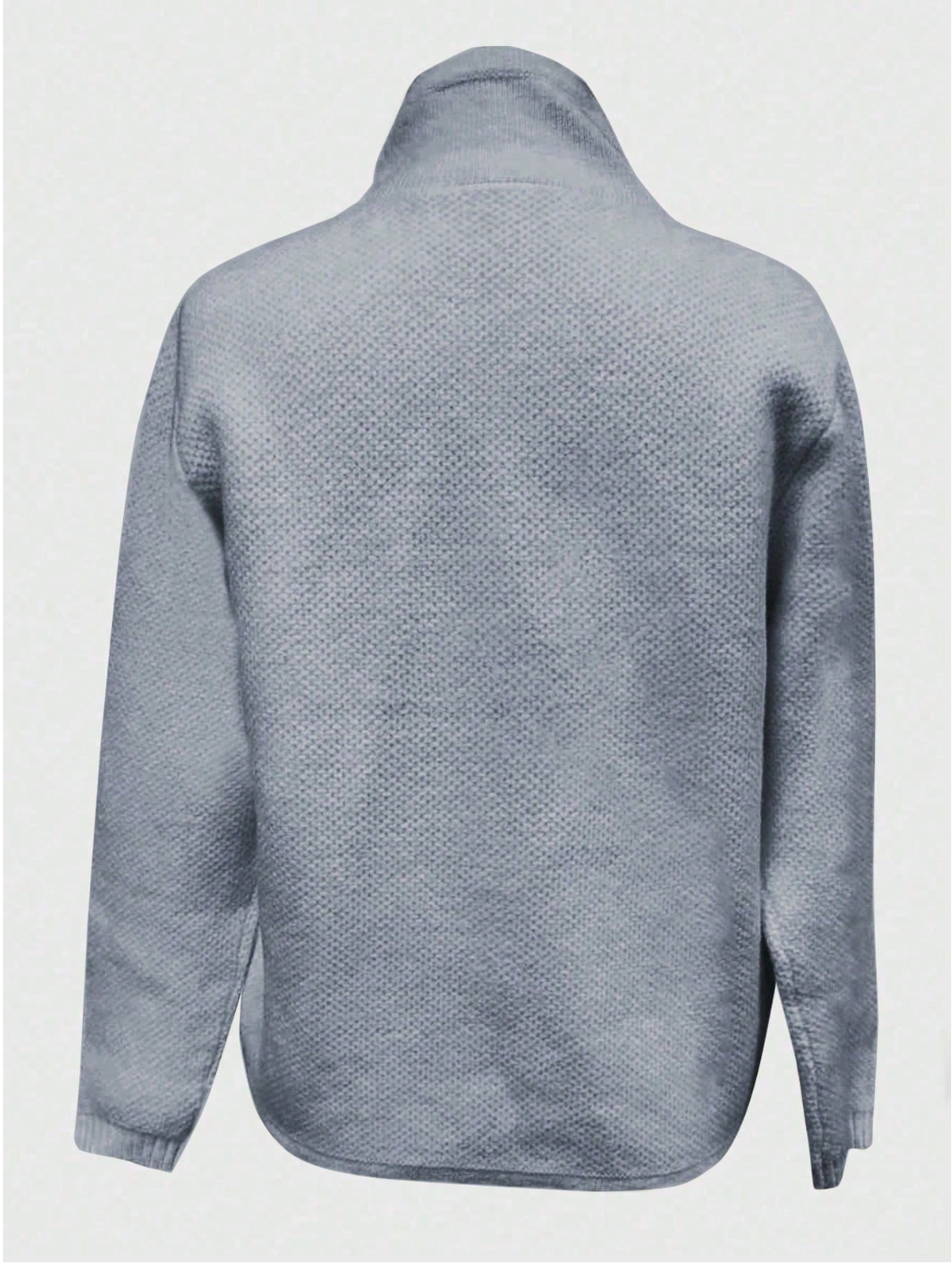 Eleanor | Women's Textured Button-Front Cardigan with Stand Collar and Decorative Cuffs
