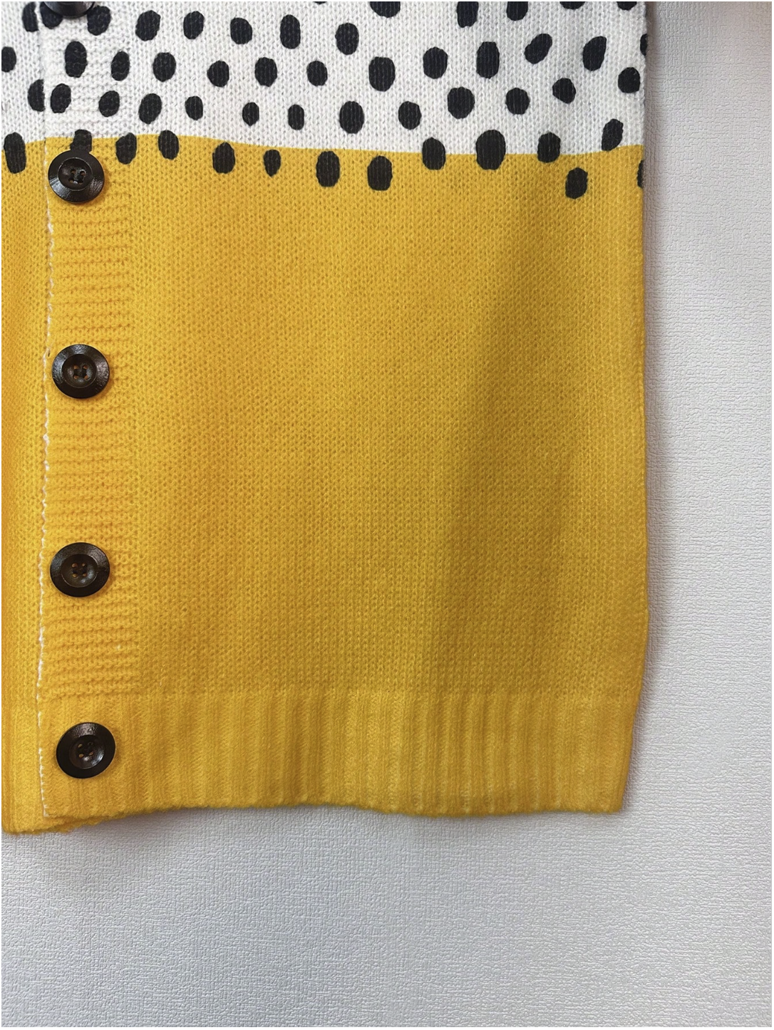 Mabel | Women's Polka-Dot Colorblock Cardigan