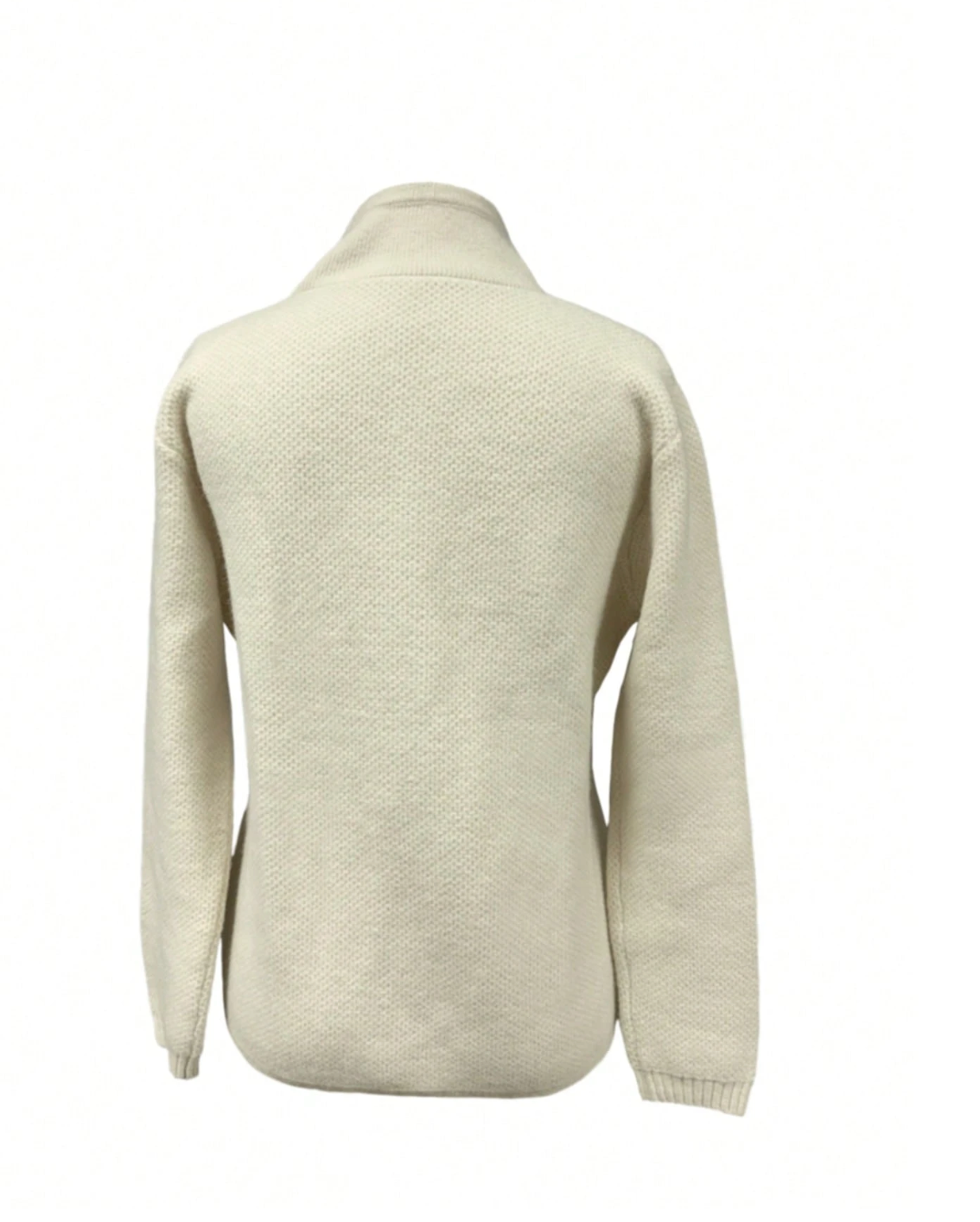 Eleanor | Women's Textured Button-Front Cardigan with Stand Collar and Decorative Cuffs