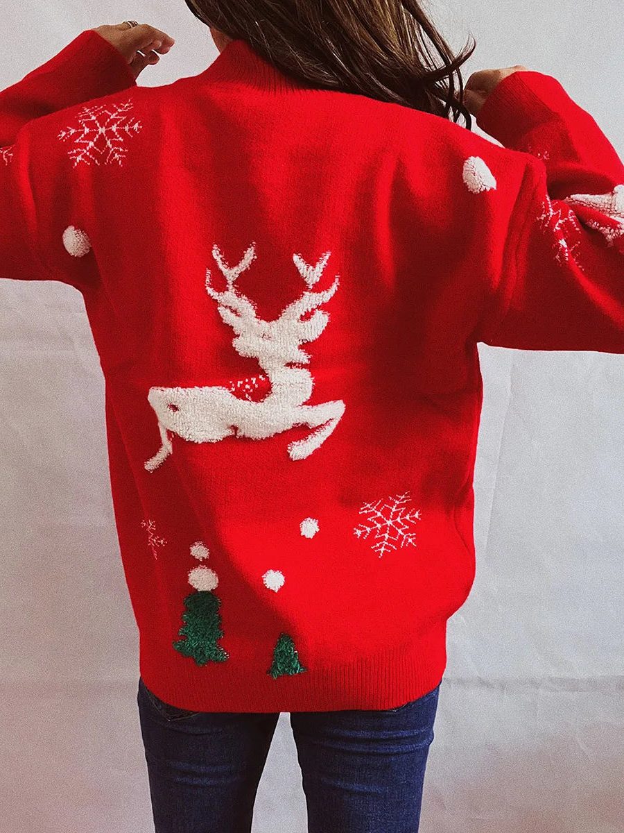 Mabel | Women's Reindeer Snowflake Christmas Sweater