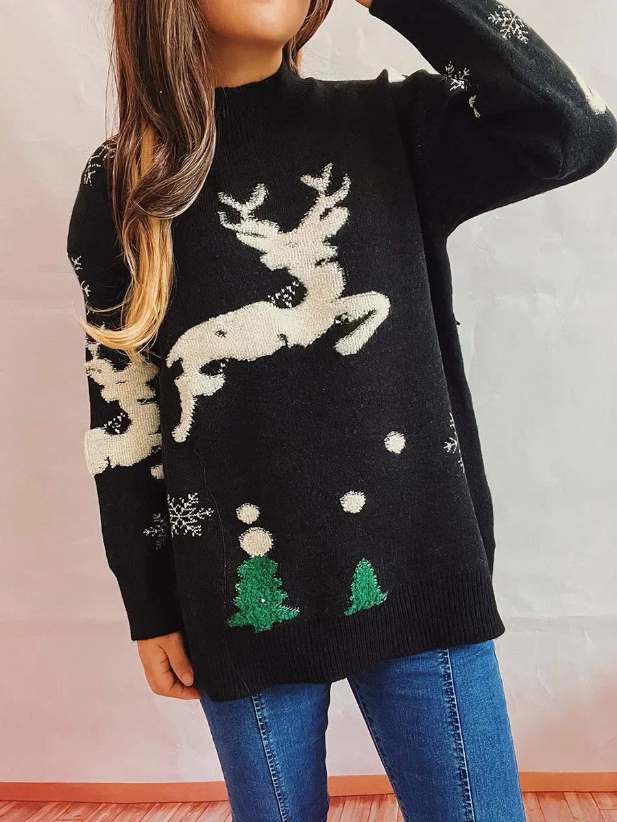 Mabel | Women's Reindeer Snowflake Christmas Sweater