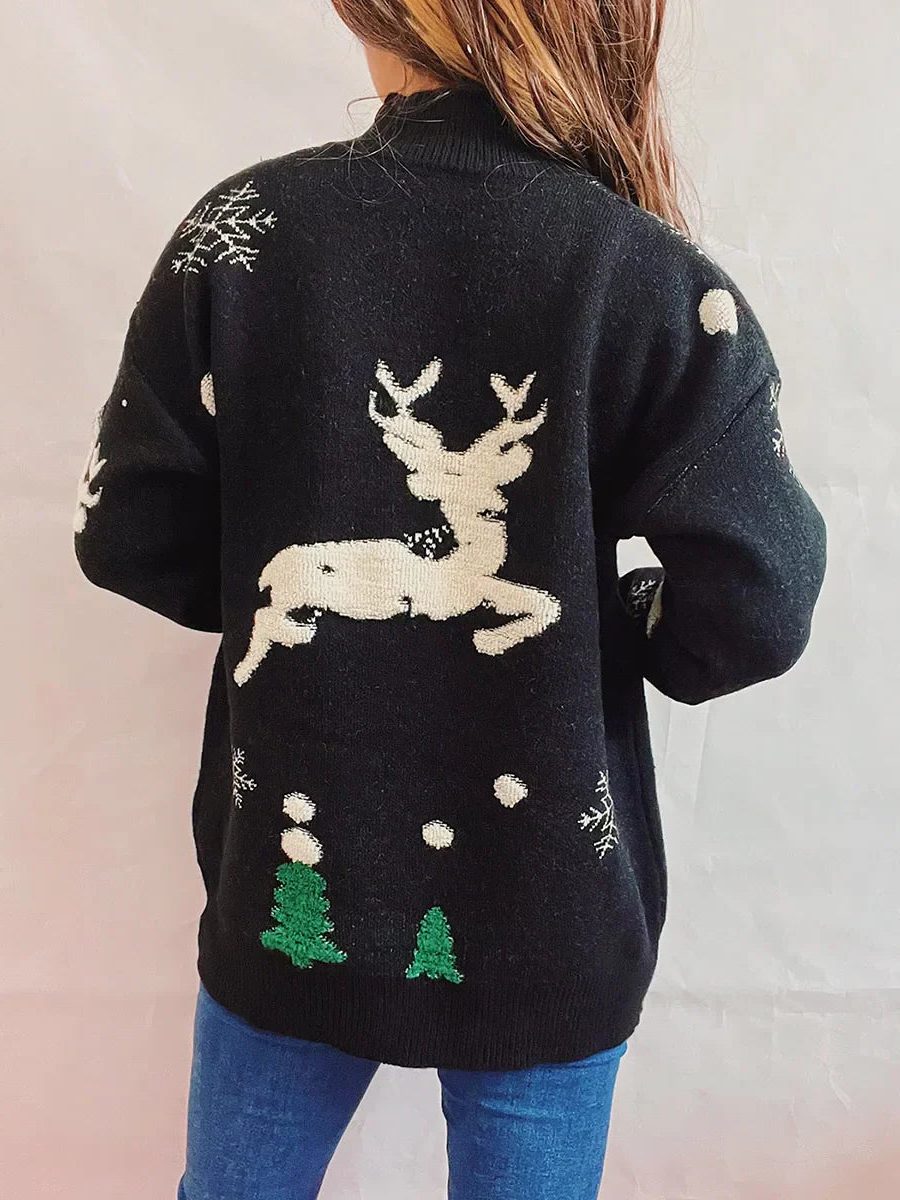 Mabel | Women's Reindeer Snowflake Christmas Sweater