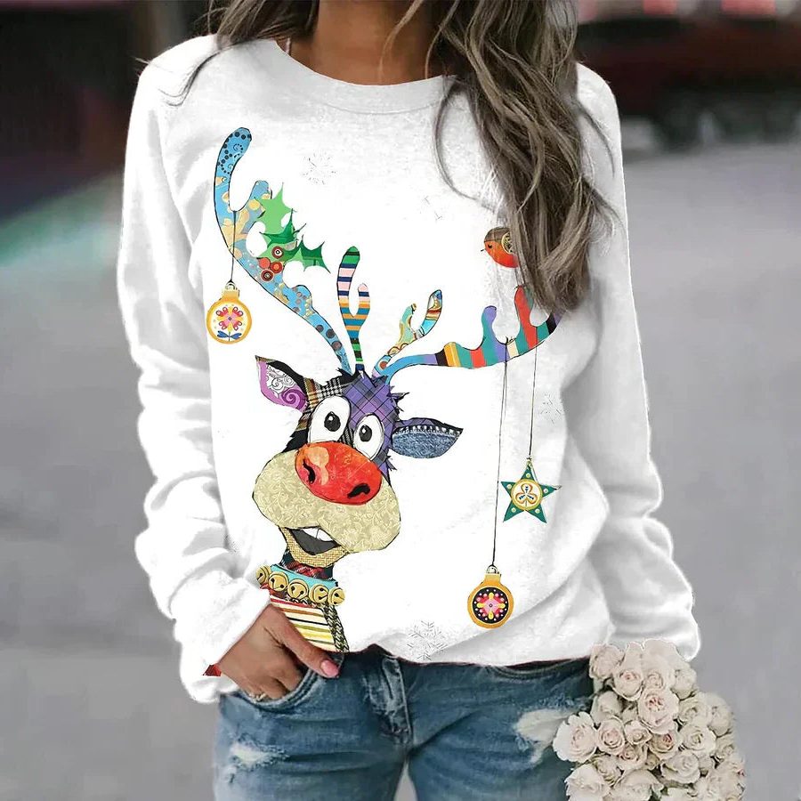 Noelle | Women's Sparkling Christmas Tree Graphic Sweatshirt