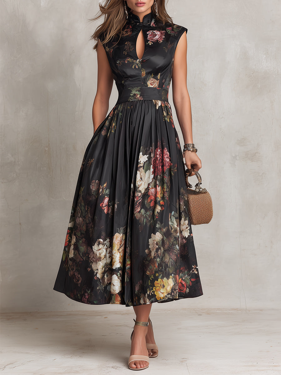 Celeste | Women's Floral Keyhole Midi Dress