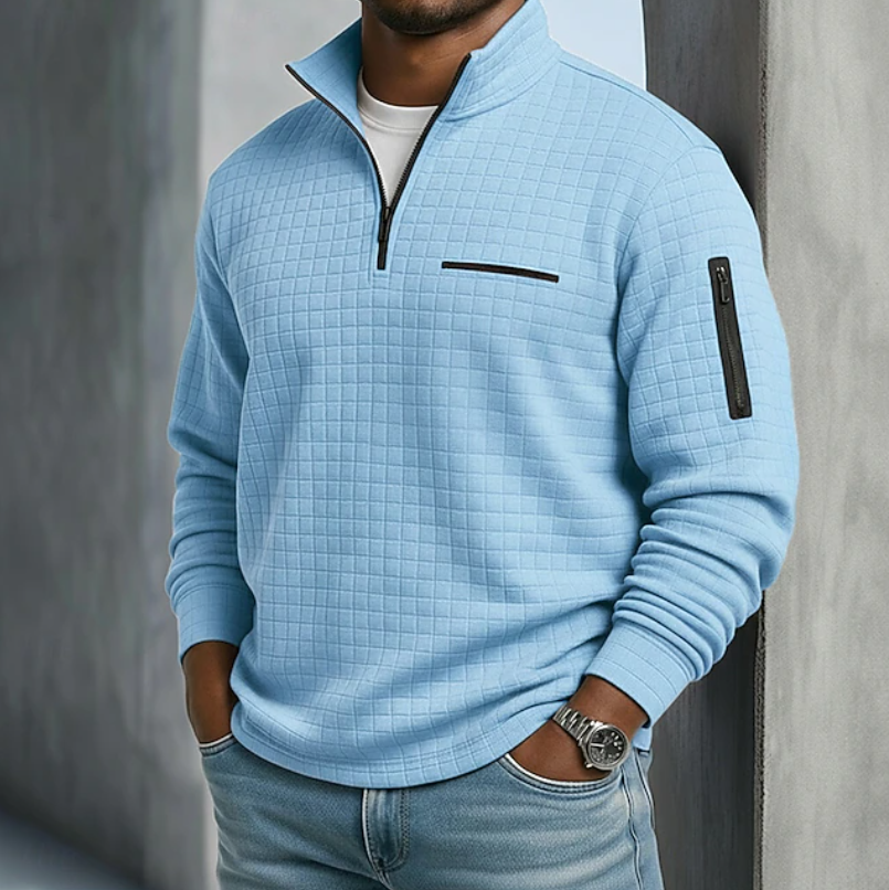 Dylan | Men's Long-Sleeve Waffle-Textured Casual Shirt