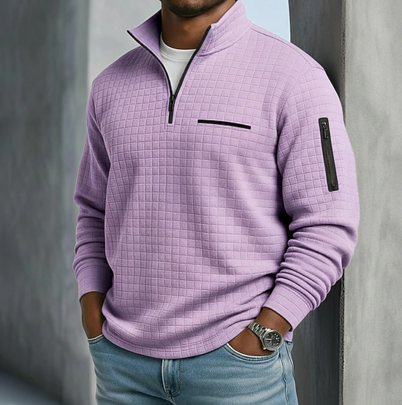 Dylan | Men's Long-Sleeve Waffle-Textured Casual Shirt
