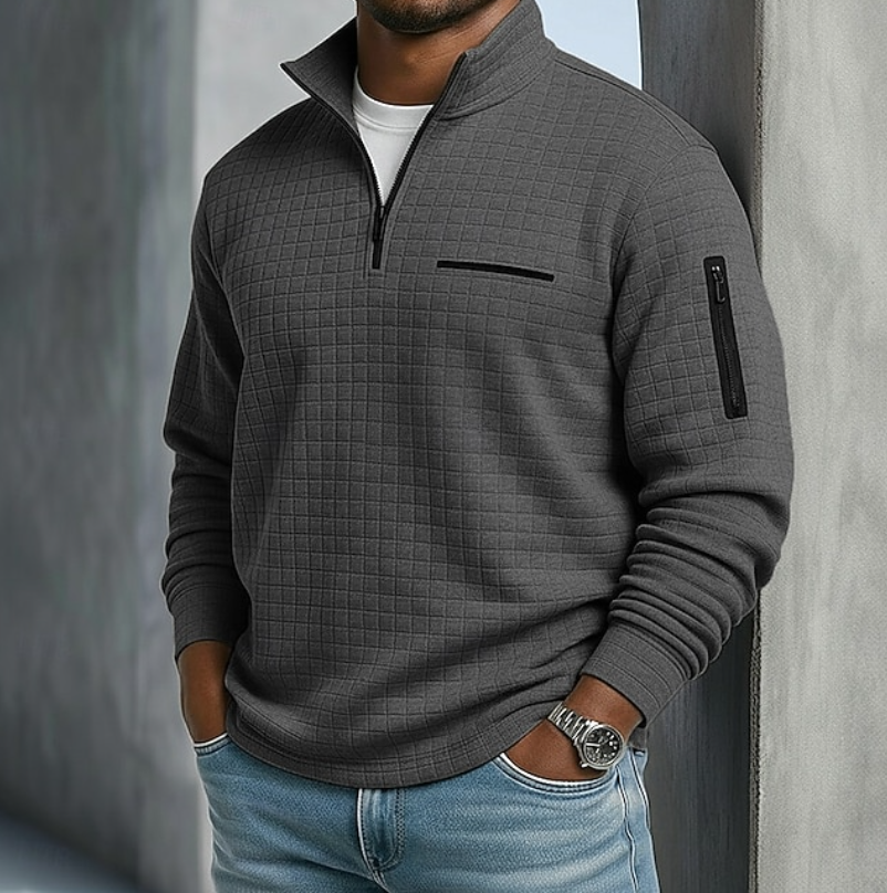 Dylan | Men's Long-Sleeve Waffle-Textured Casual Shirt