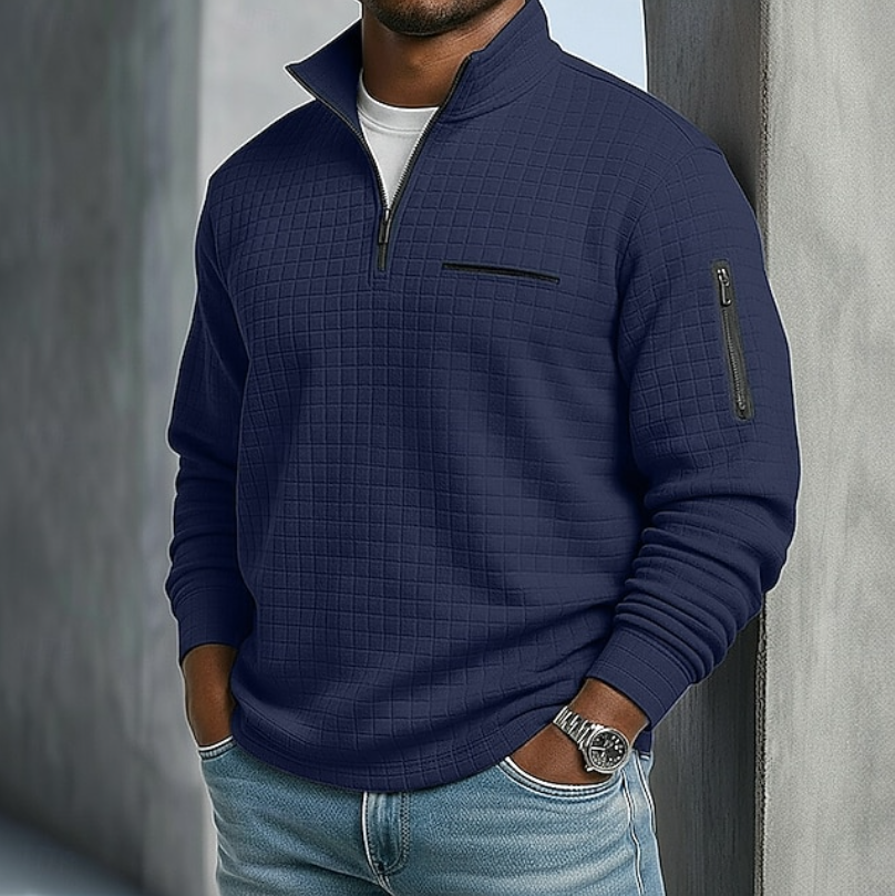 Dylan | Men's Long-Sleeve Waffle-Textured Casual Shirt