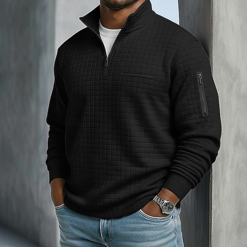Dylan | Men's Long-Sleeve Waffle-Textured Casual Shirt