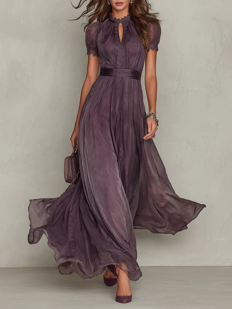 Elarisse | Women's Mauve A-Line Maxi Occasion Dress