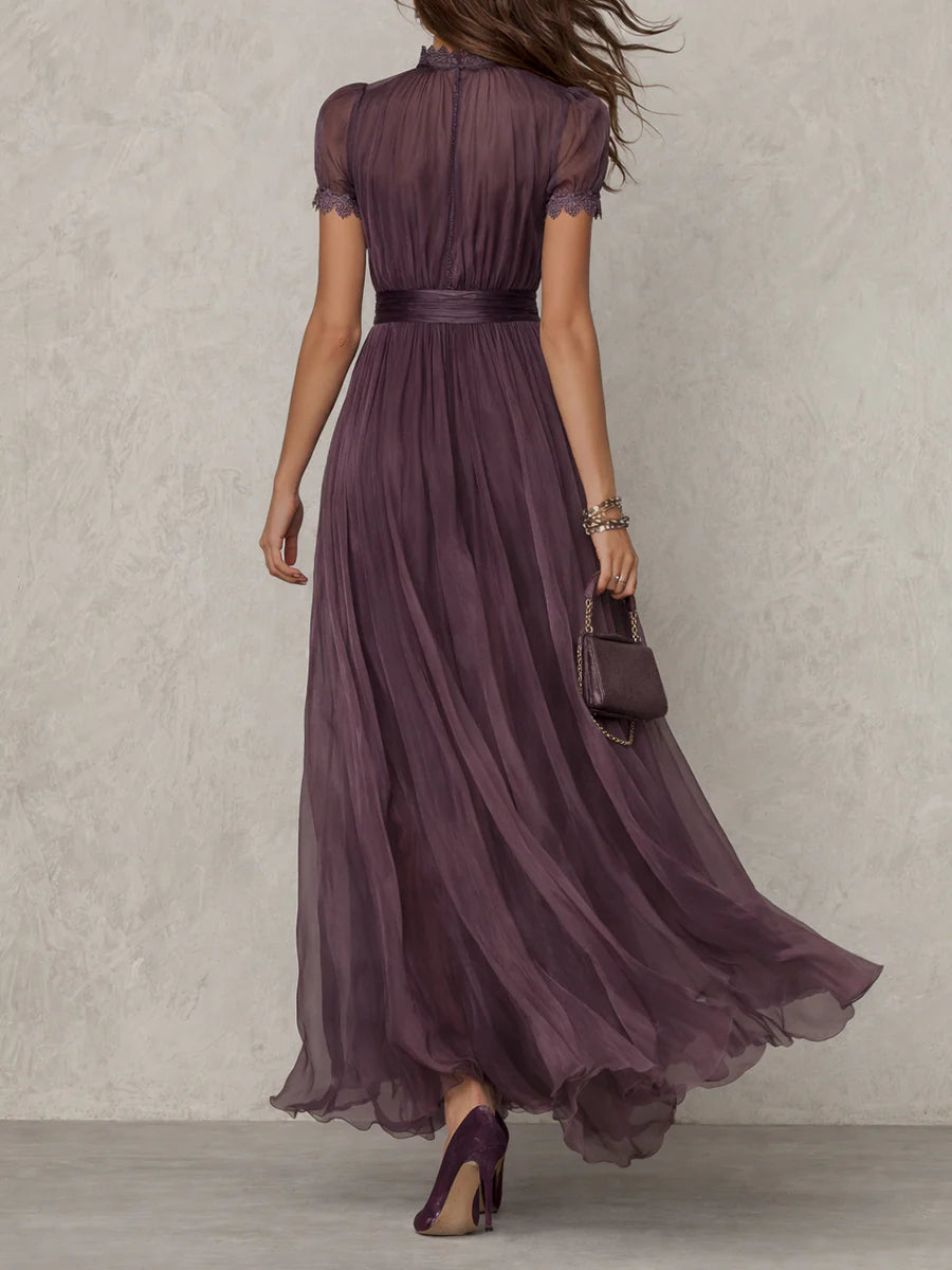 Elarisse | Women's Mauve A-Line Maxi Occasion Dress