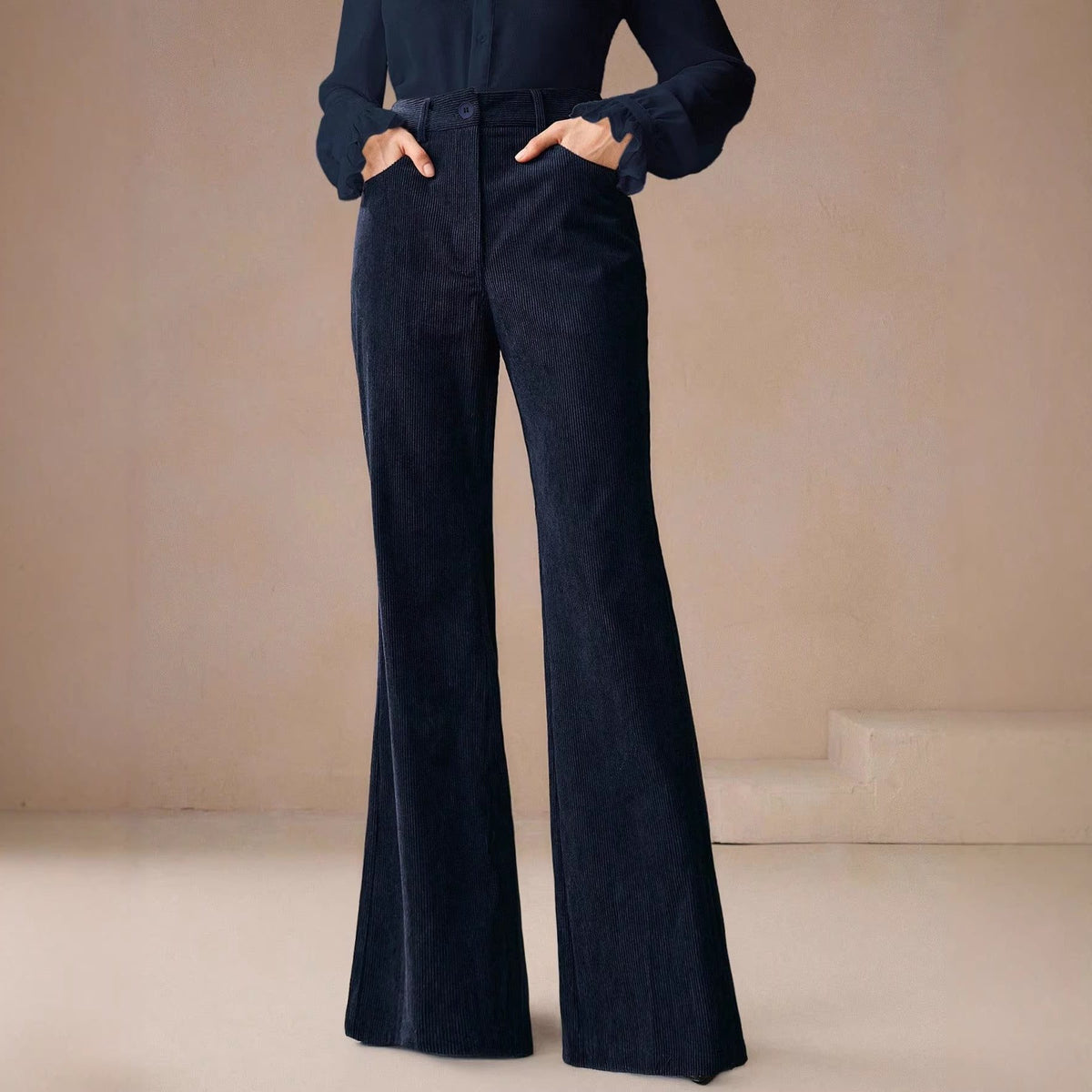 Genevieve | Women’s High-Waisted Wide-Leg Trousers