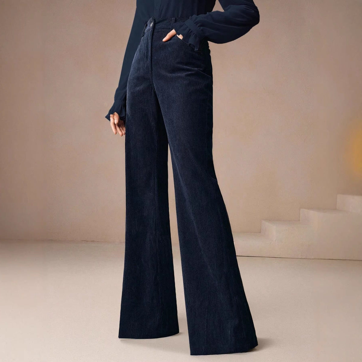 Genevieve | Women’s High-Waisted Wide-Leg Trousers