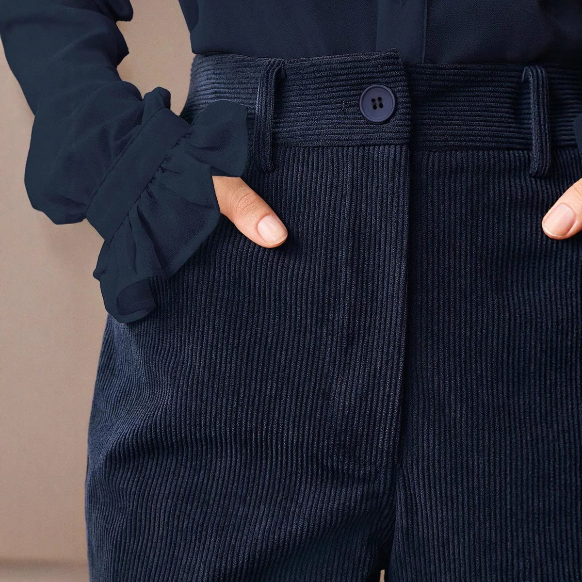Genevieve | Women’s High-Waisted Wide-Leg Trousers
