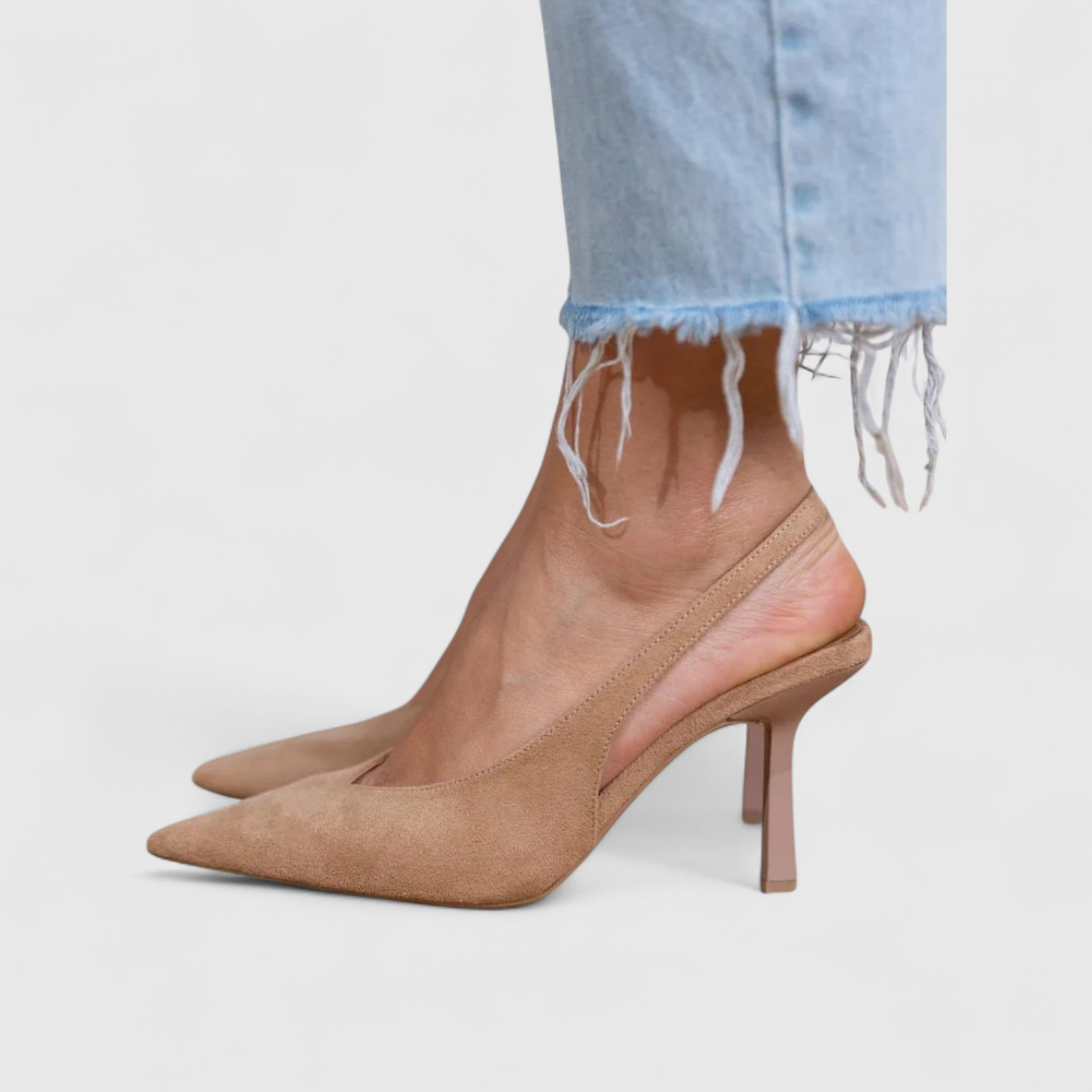Lauren | Women's Pointed-Toe Slingback Pumps with Slim Stiletto Heels