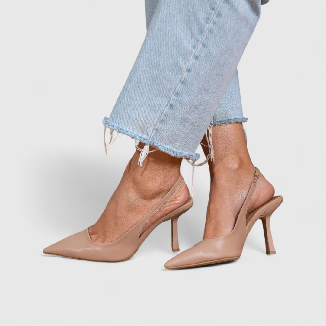 Lauren | Women's Pointed-Toe Slingback Pumps with Slim Stiletto Heels