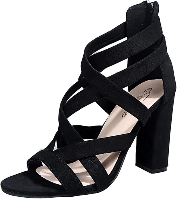 Freya | Women's Caged-Strap Block Heel Sandals