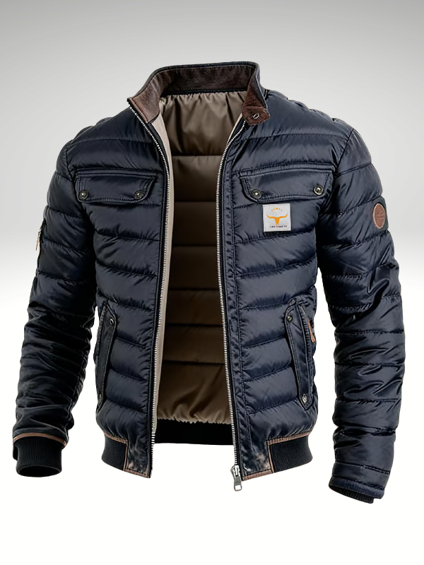 Hugo | Men’s Quilted Zip-Up Jacket with Pockets