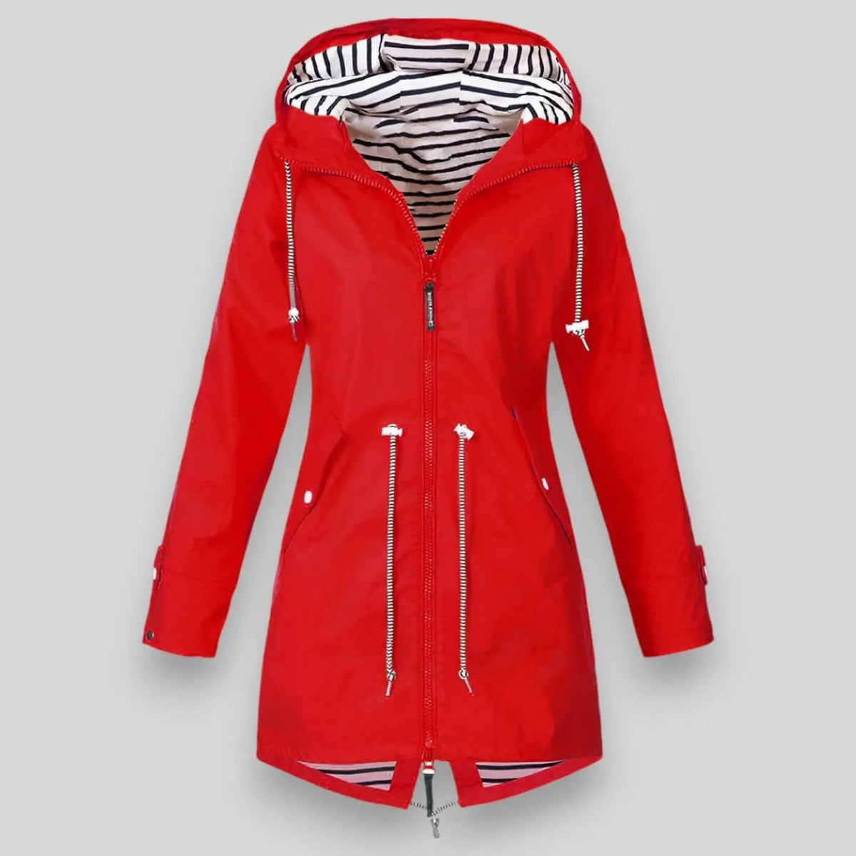 Naomi | Women's Hooded Longline Jacket with Adjustable Drawstring Waist