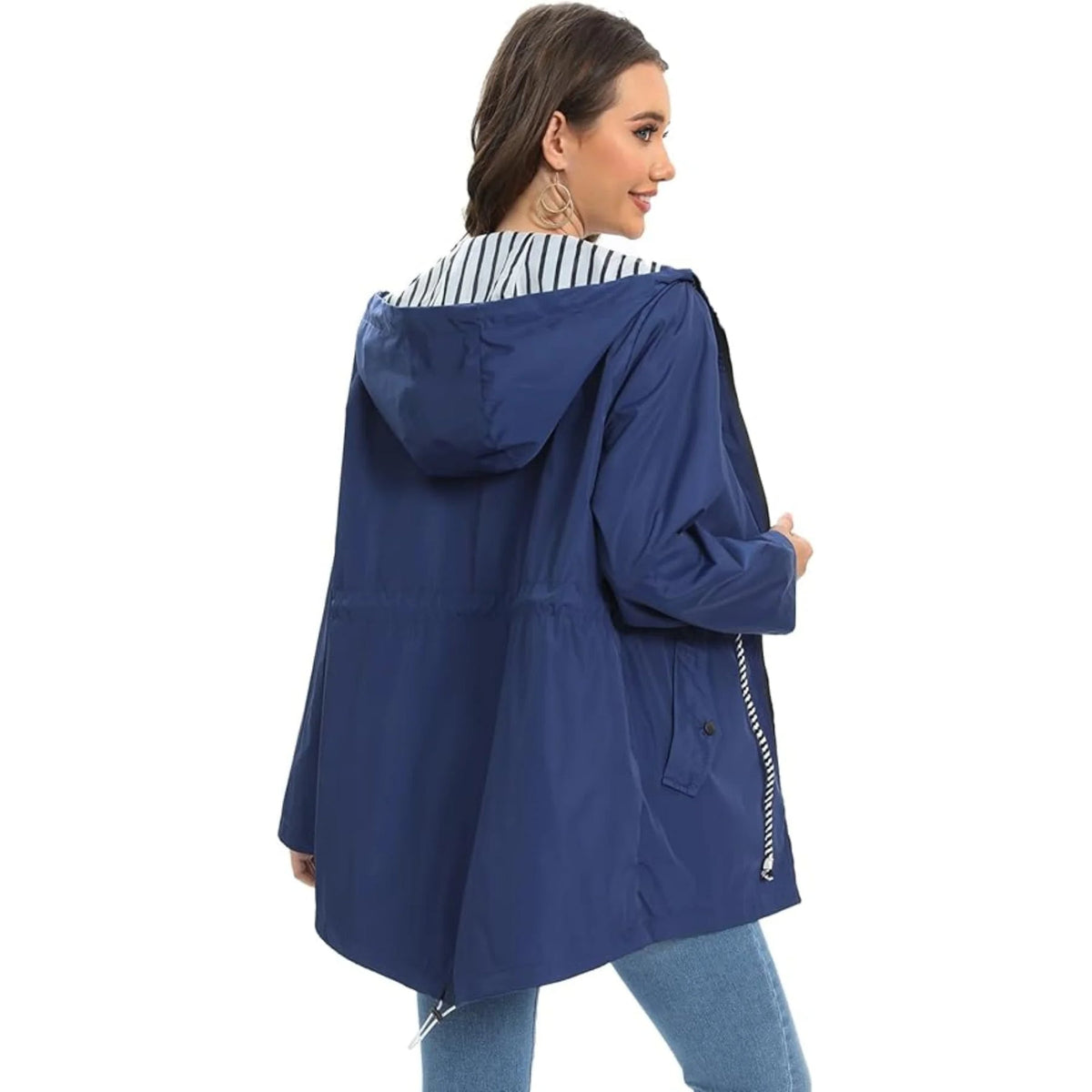Naomi | Women's Hooded Longline Jacket with Adjustable Drawstring Waist