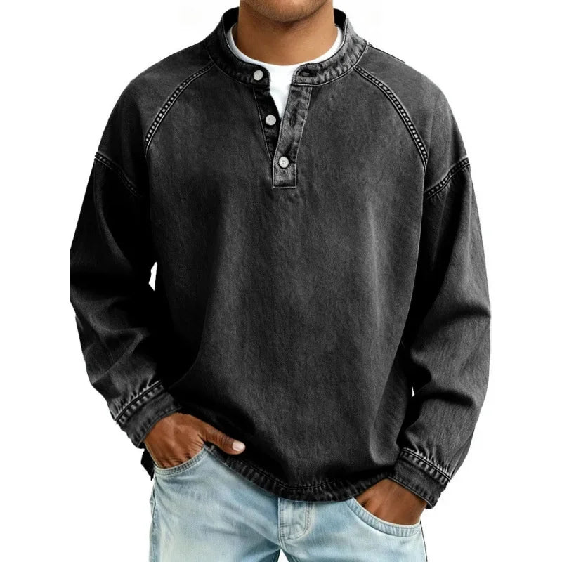 Jasper | Men's Vintage-Inspired Button-Up Shirt with Long Sleeves