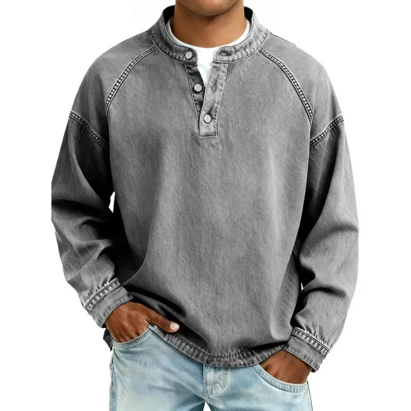 Jasper | Men's Vintage-Inspired Button-Up Shirt with Long Sleeves