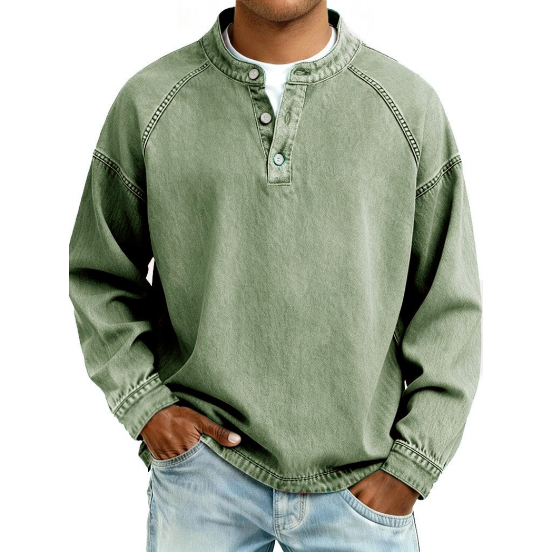 Jasper | Men's Vintage-Inspired Button-Up Shirt with Long Sleeves
