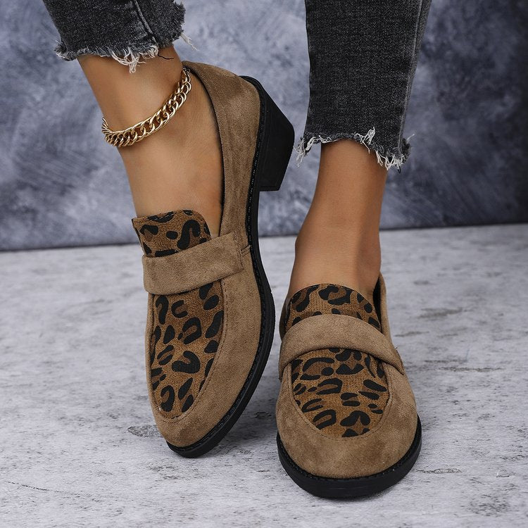 Daphne | Women's Leopard-Print Low-Heel Loafers