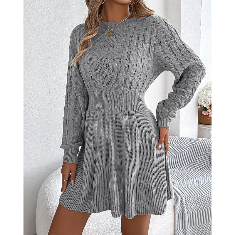 Madison | Women's Cable Pattern Sweater Dress