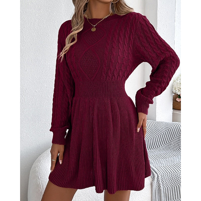 Madison | Women's Cable Pattern Sweater Dress