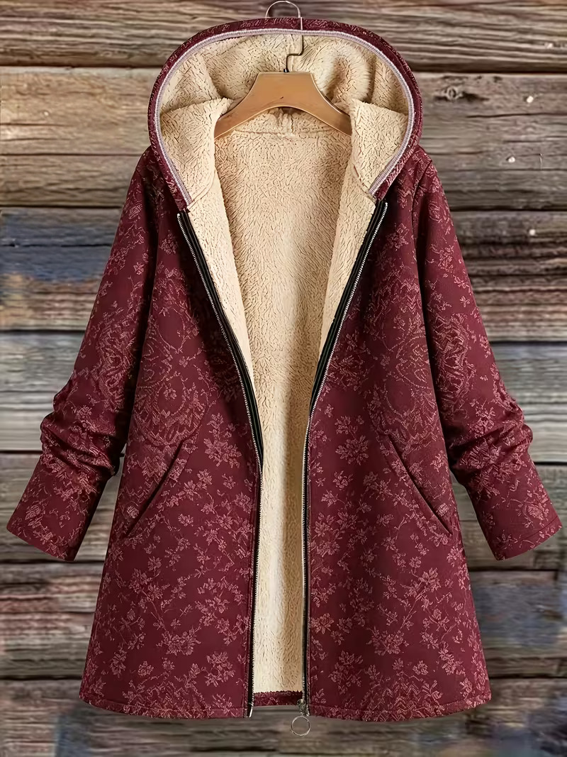 Margaret | Women's Floral Hooded Winter Coat