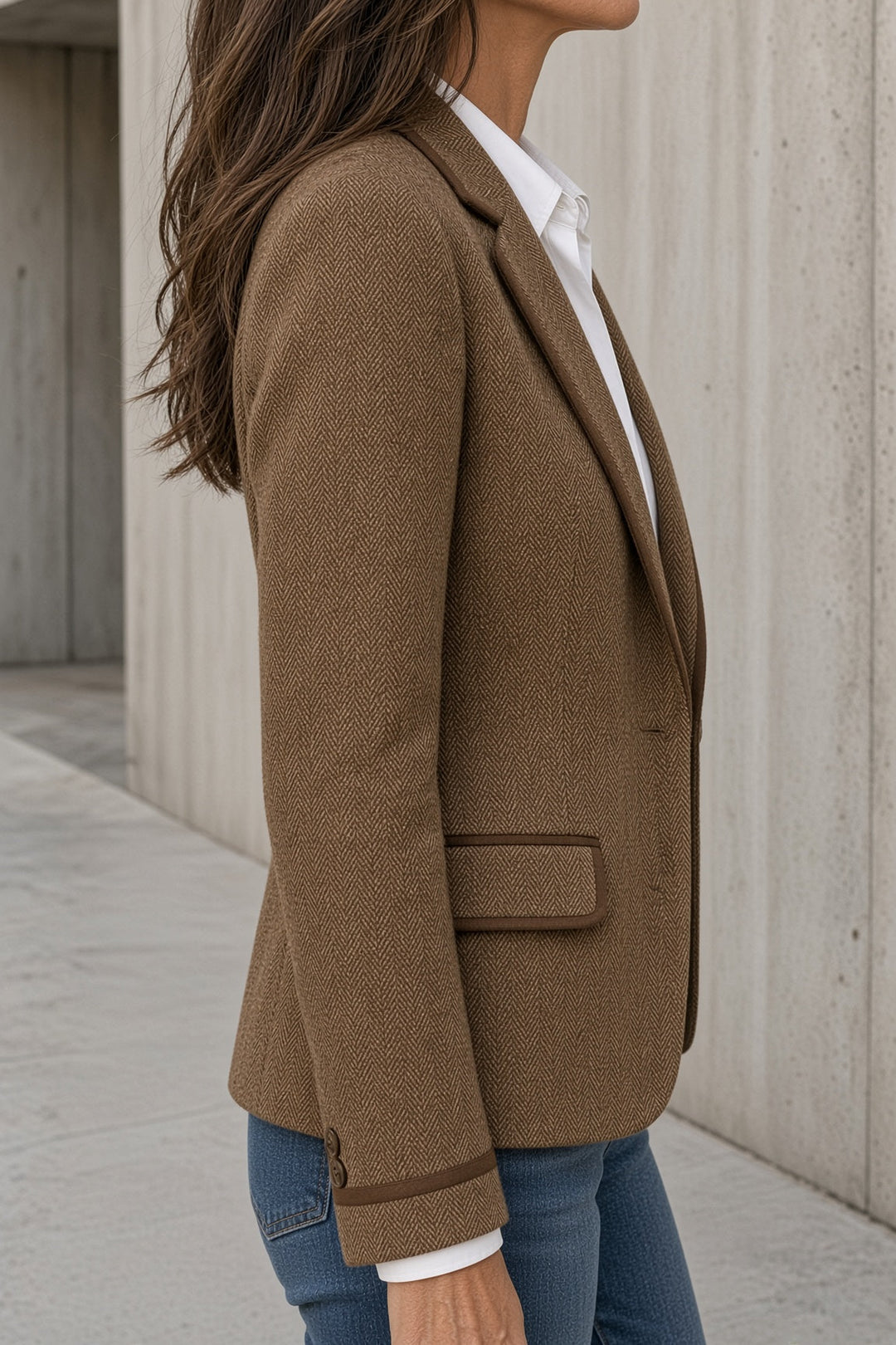 Margot | Women's Tailored Blazer With Contrast Trim