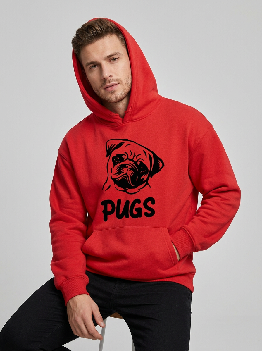 Men's Hoodie Graphic Kangaroo Pocket | Pullover