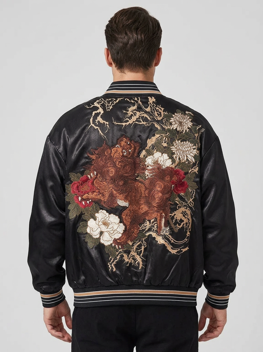 Men's Jacket Embroidered Bomber | Varsity
