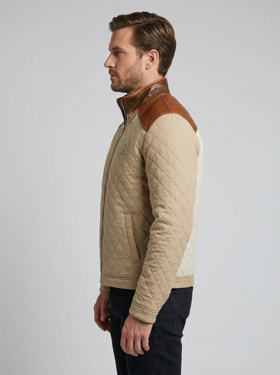 Men's Jacket Quilted Zip Front | Bomber