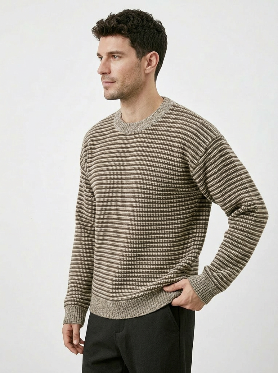 Men's Sweater Striped Crewneck | Casual